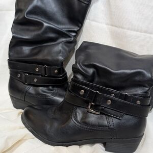 Black Women's Buckle Boots